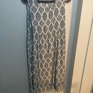 White cotton midi dress